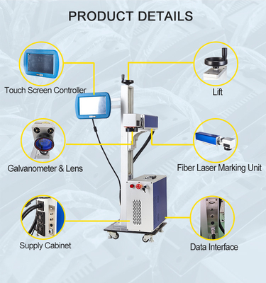 Βιομηχανικό λέιζερ που χαρακτηρίζει την αερόψυξη ISO ινών μηχανών 20w εγκεκριμένη on-line
