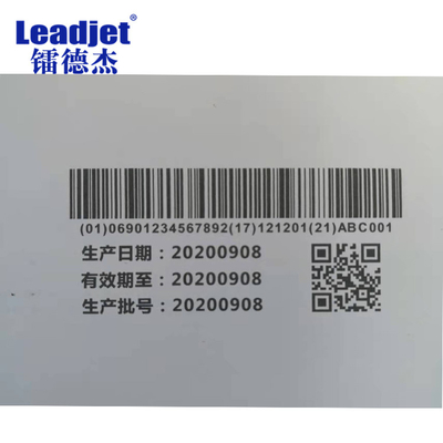 Leadjet UV μεταβλητό εκτύπωσης ύψος χαρακτήρα μηχανών αυτόματο 54mm